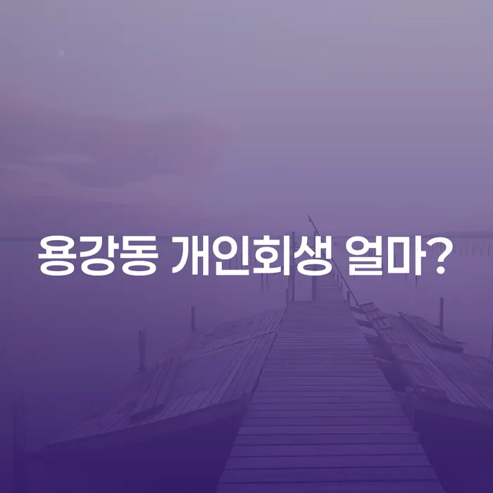 용강동 개인회생 얼마?