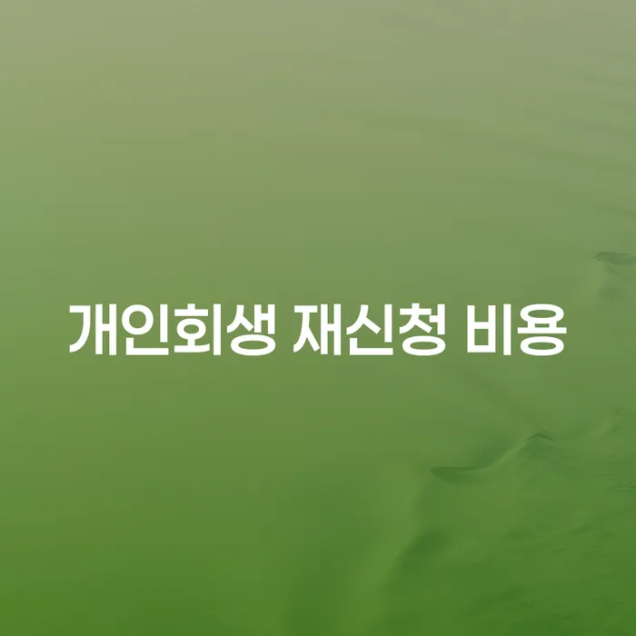 개인회생 재신청 비용이 궁금한가요? 어떻게 대처해야 할까요?