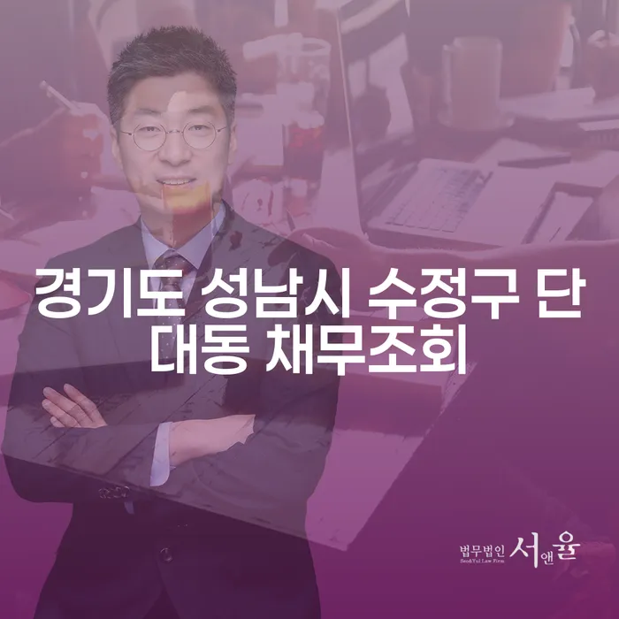 경기도 성남시 수정구 단대동에서 채무조회를 어떻게 해야 할까?