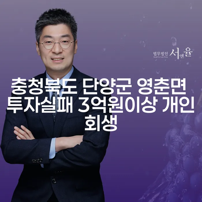 충청북도 단양군 영춘면에서 투자 실패 후 3억원 이상의 개인회생, 어떻게 해야 할까요?